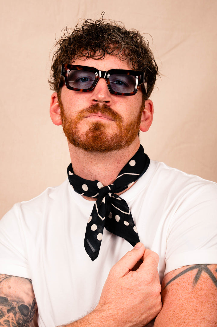 Archie Bandana No. 28 - Wild West Print on Black