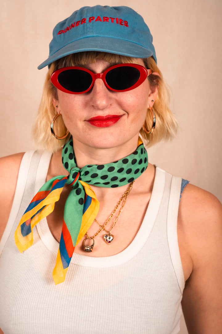 Archie Bandana No. 25 - Dots on Yellow and Neon Green