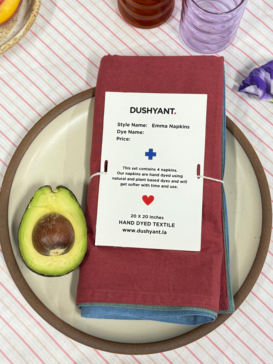 Emma Napkins - Natural Dyed - Tamarind Flower - Set of 4