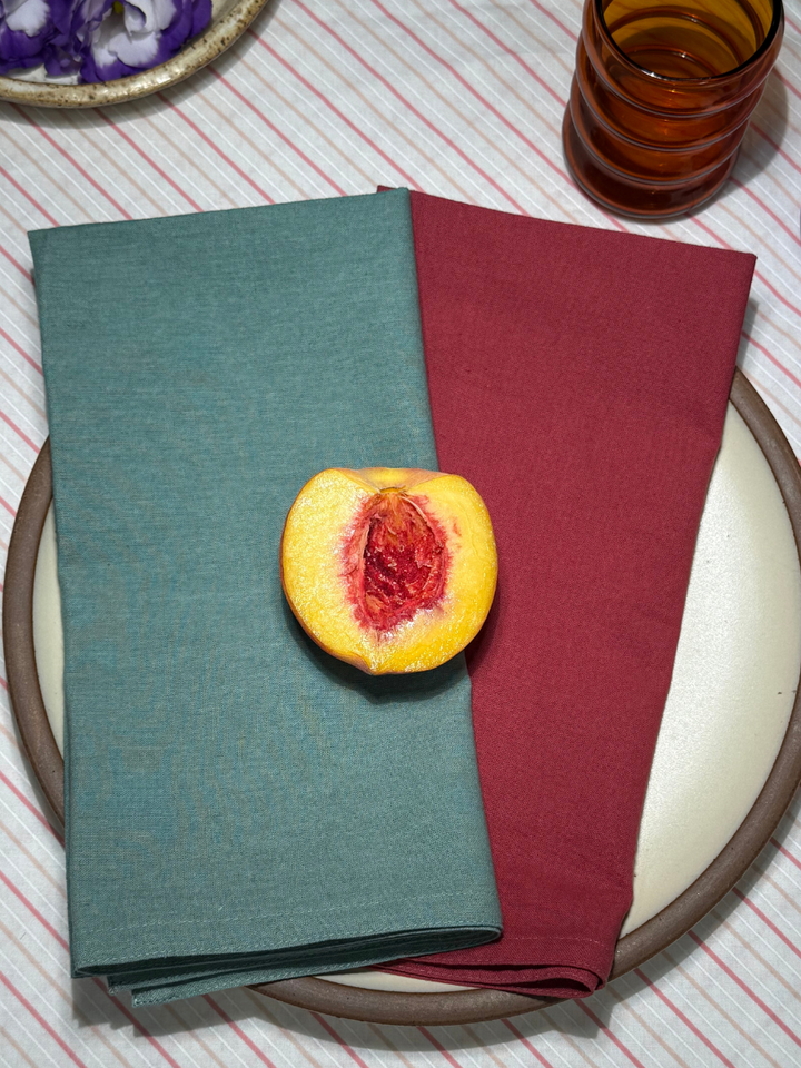 Emma Napkins - Natural Dyed - Sea Green - Set of 4