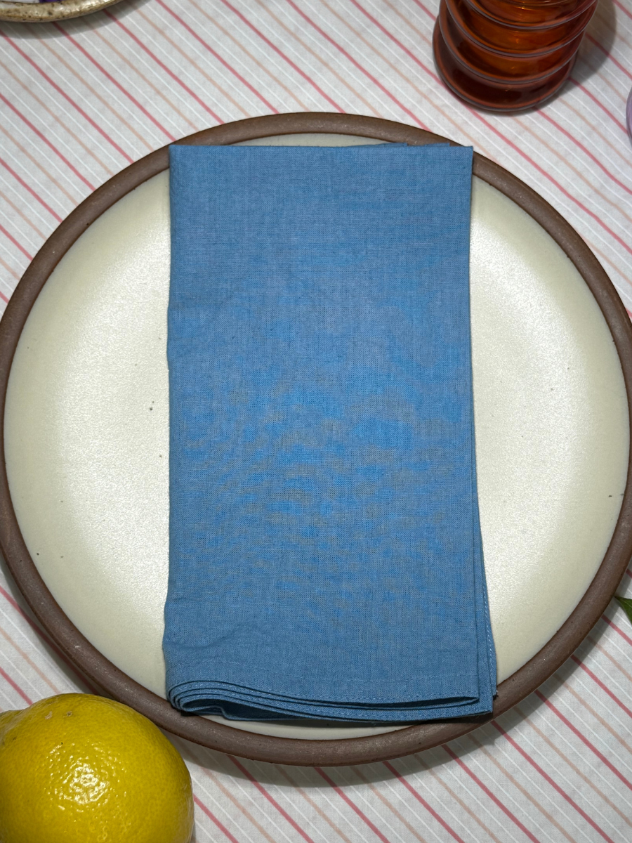 Emma Napkins - Natural Dyed - Natural Indigo - Set of 4