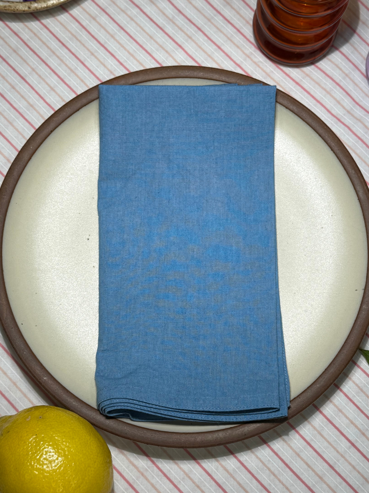 Emma Napkins - Natural Dyed - Natural Indigo - Set of 4