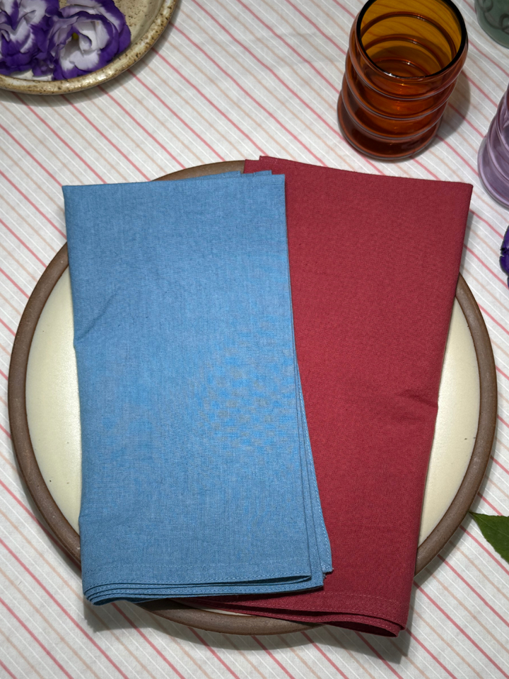Emma Napkins - Natural Dyed - Natural Indigo - Set of 4