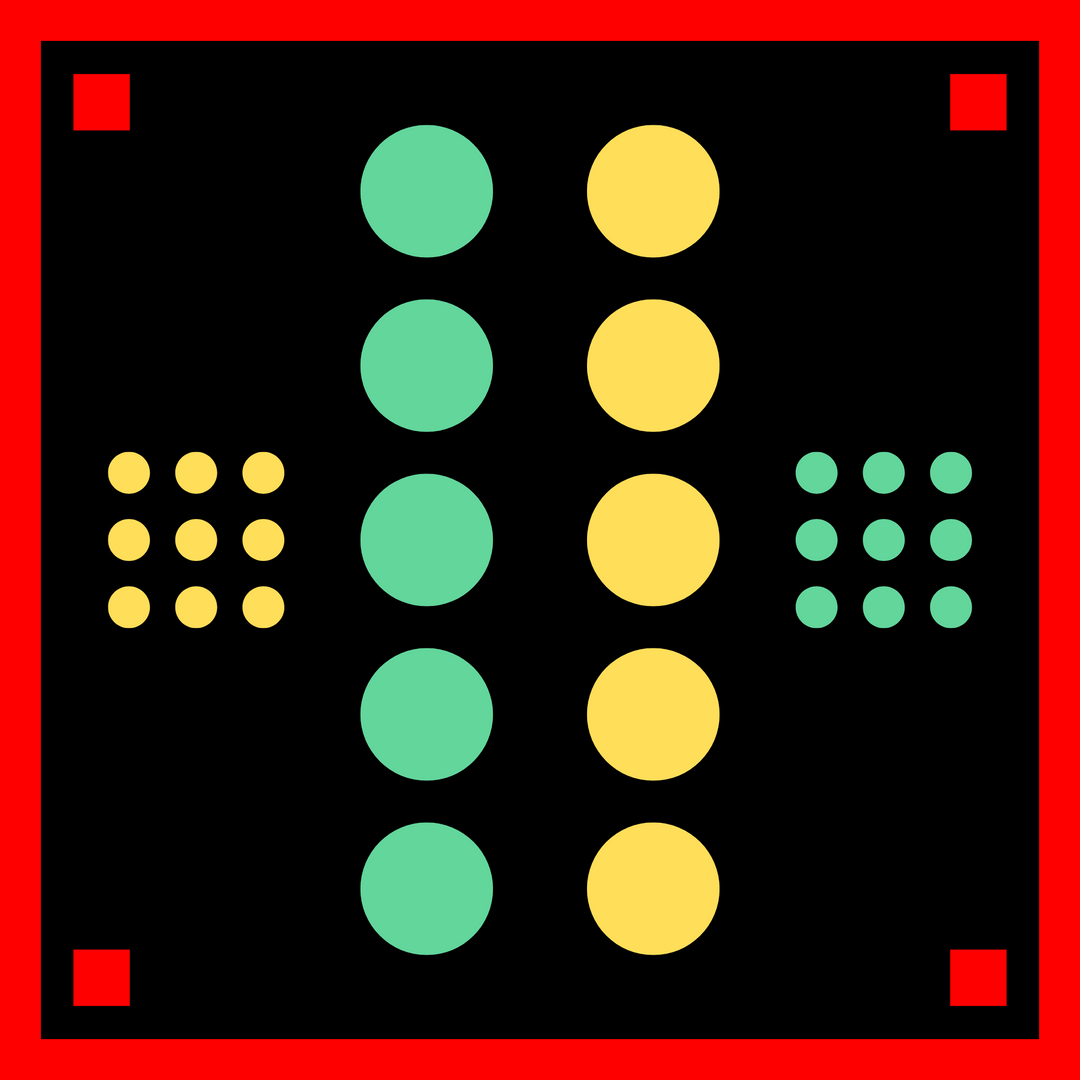 Archie Bandana No. 5 - Large Contrasting Dots Art Print