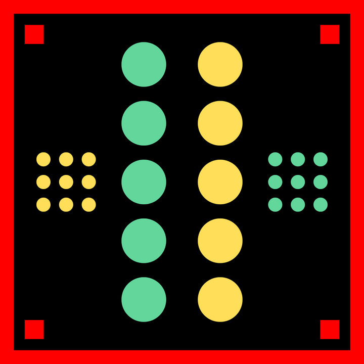 Archie Bandana No. 5 - Large Contrasting Dots Art Print