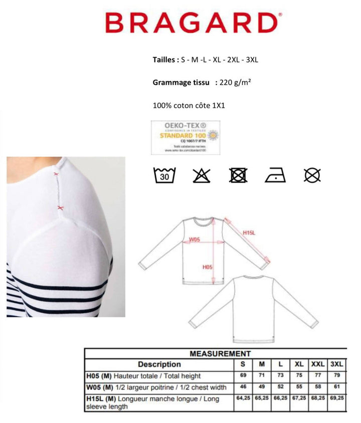 Original French Striped Mariniere - choose your color, cut and size