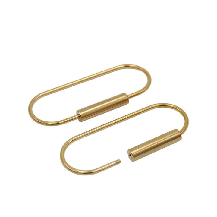 Brass Keyring -Key Fob/Keychain With Screw Closure: U Ring