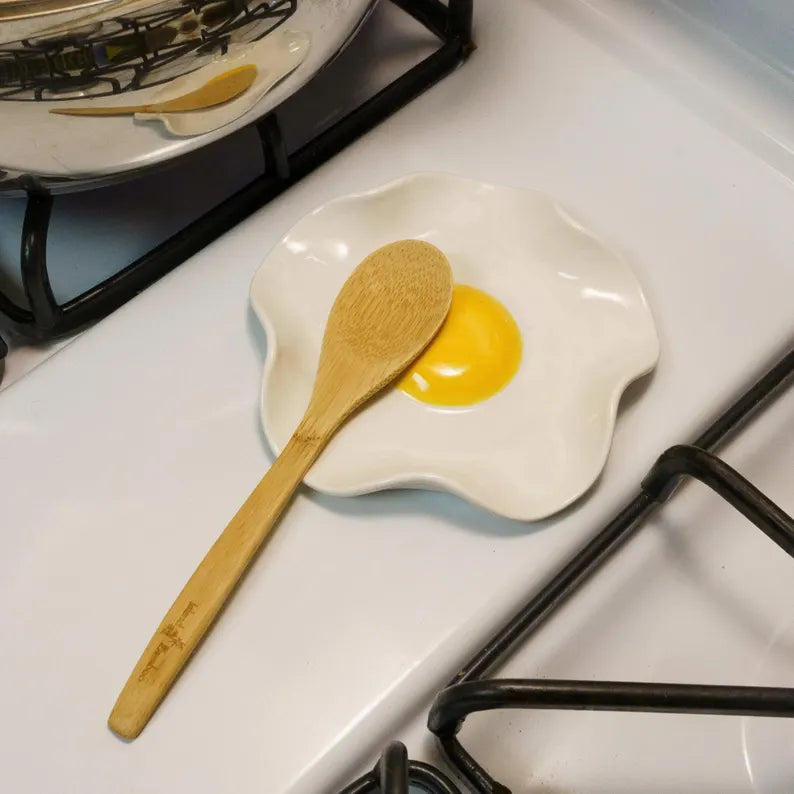 Fried Egg Spoon Rest Dish