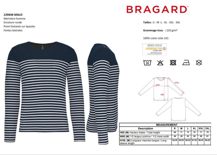Original French Striped Mariniere - choose your color, cut and size