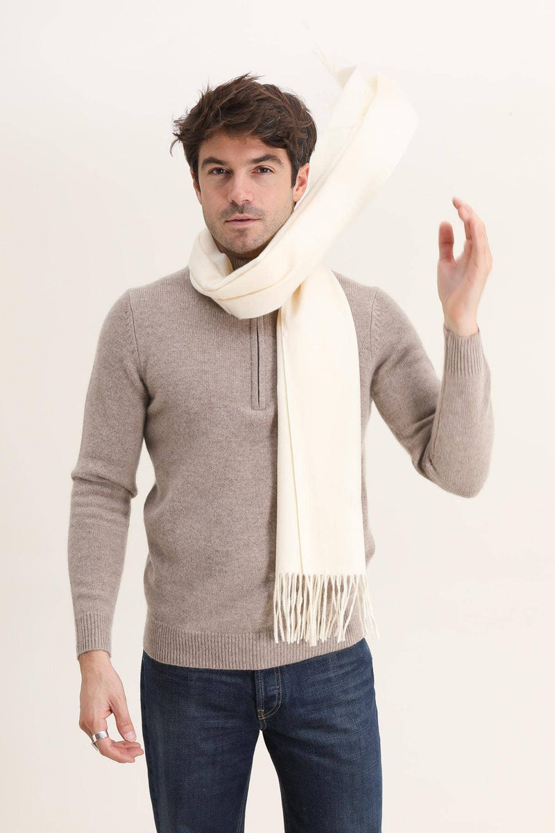 Large Plain Cashmere Sensation Scarf: Camel