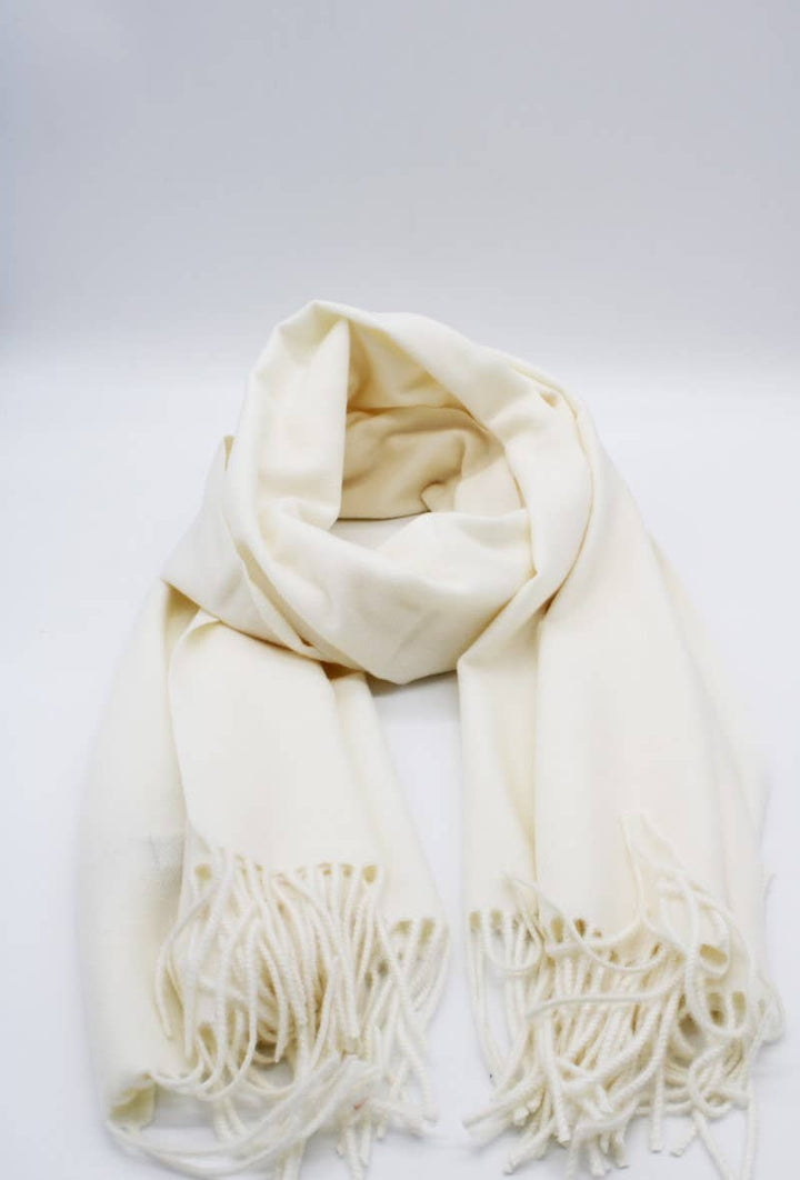 Large Plain Cashmere Sensation Scarf: Camel