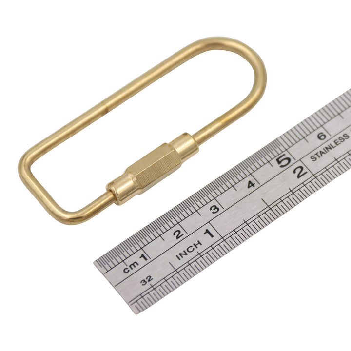 Brass Keyring -Key Fob/Keychain With Screw Closure: U Ring