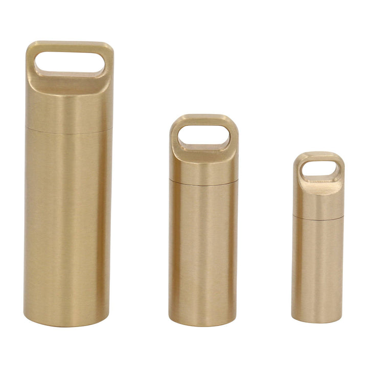 CNC 304 Brass Pill Holder Keychain: Small