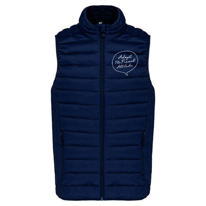 Puff Jacket - Down Vest ''Adopt the French Attitude'' - Men Cut in black or navy blue